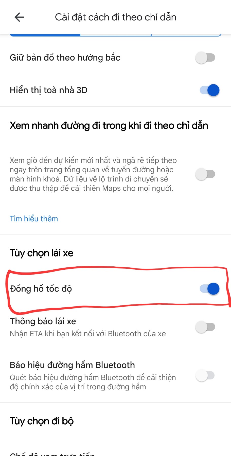 Cách bật cảnh báo tốc độ trên Google Map